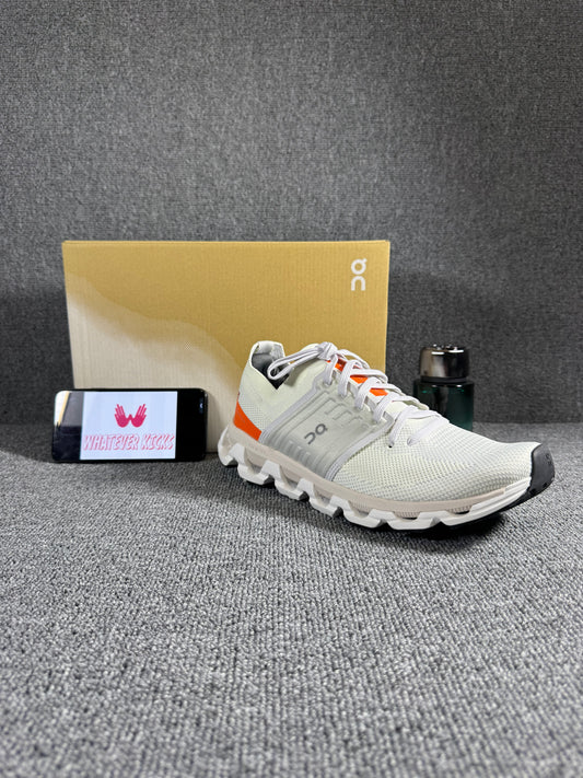 On Cloudswift 3 men's running shoes in the Ivory/Flame