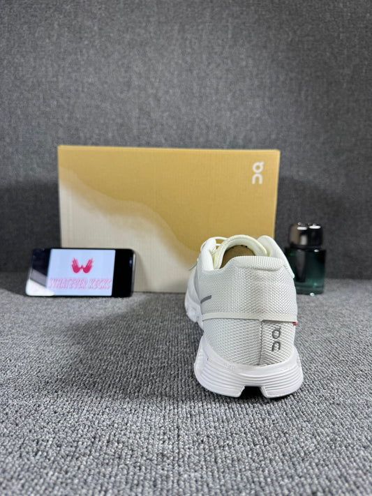 On Cloud 5 unisex training and running shoes in all white