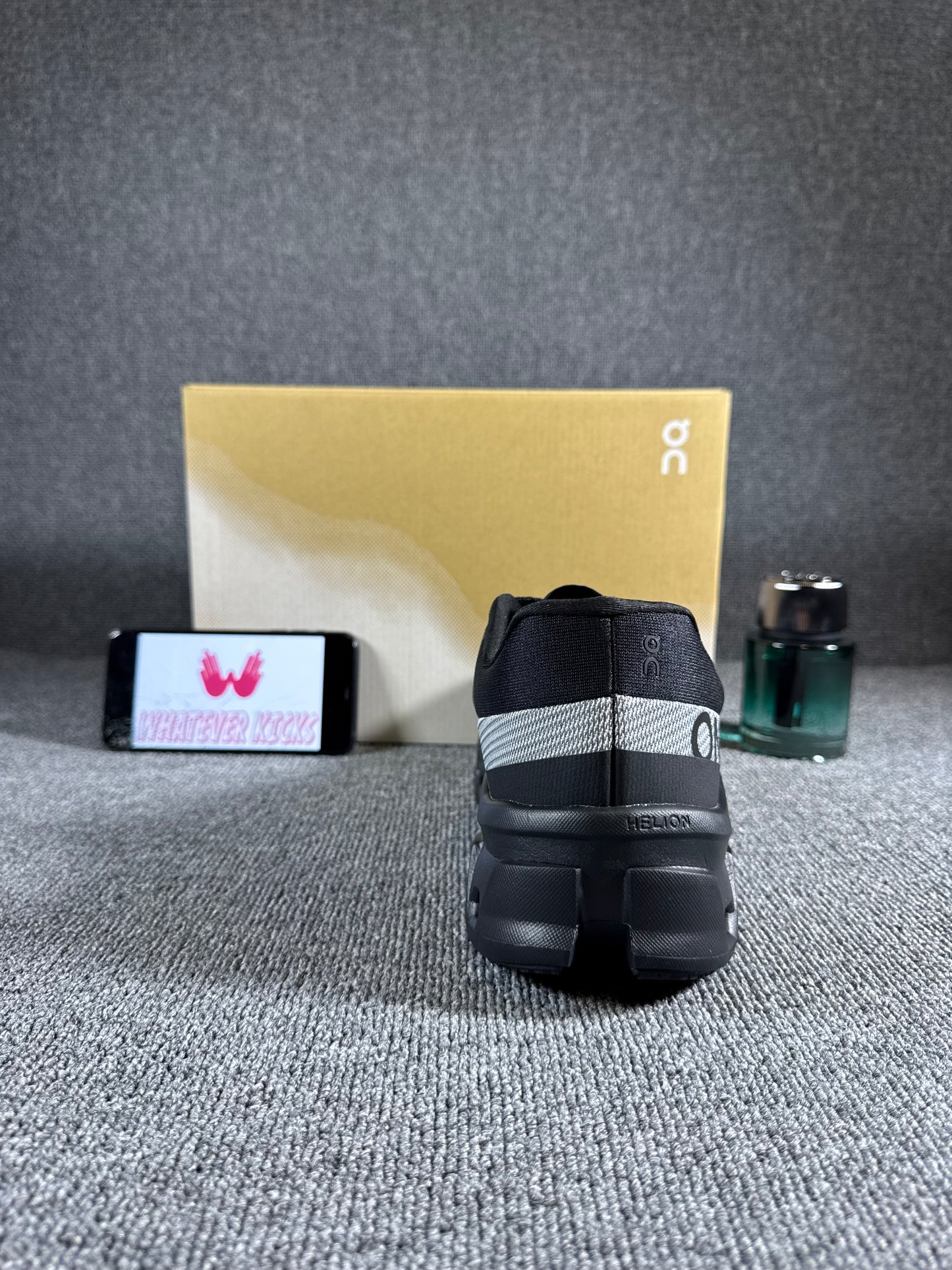 On Cloudmonster 2 running Black shoes