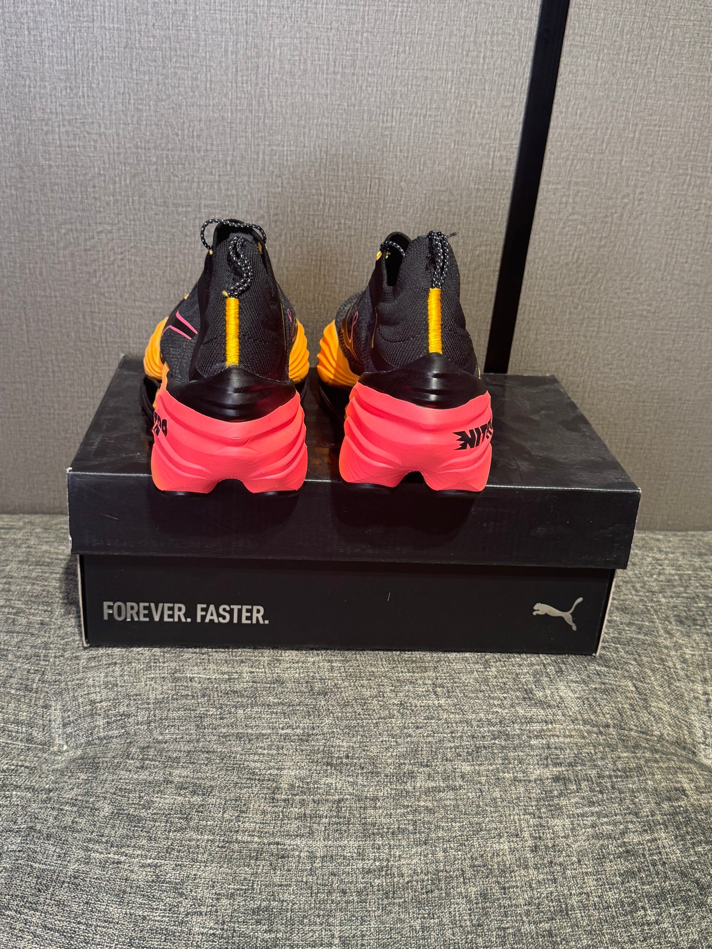 Puma Fast-RB Nitro Elite running shoes in the Black Sun Stream