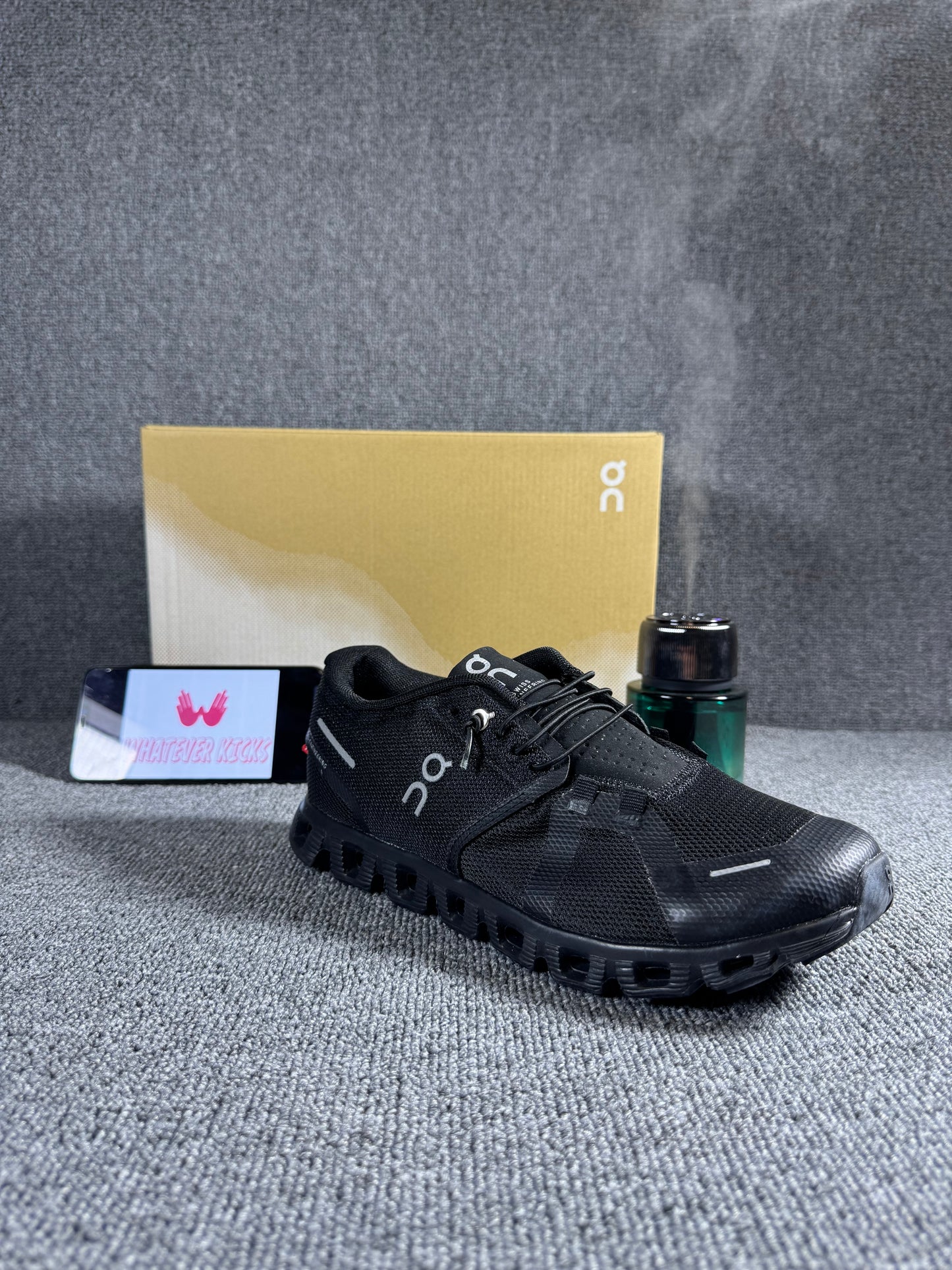 On Cloud 5 sneaker in an all-black