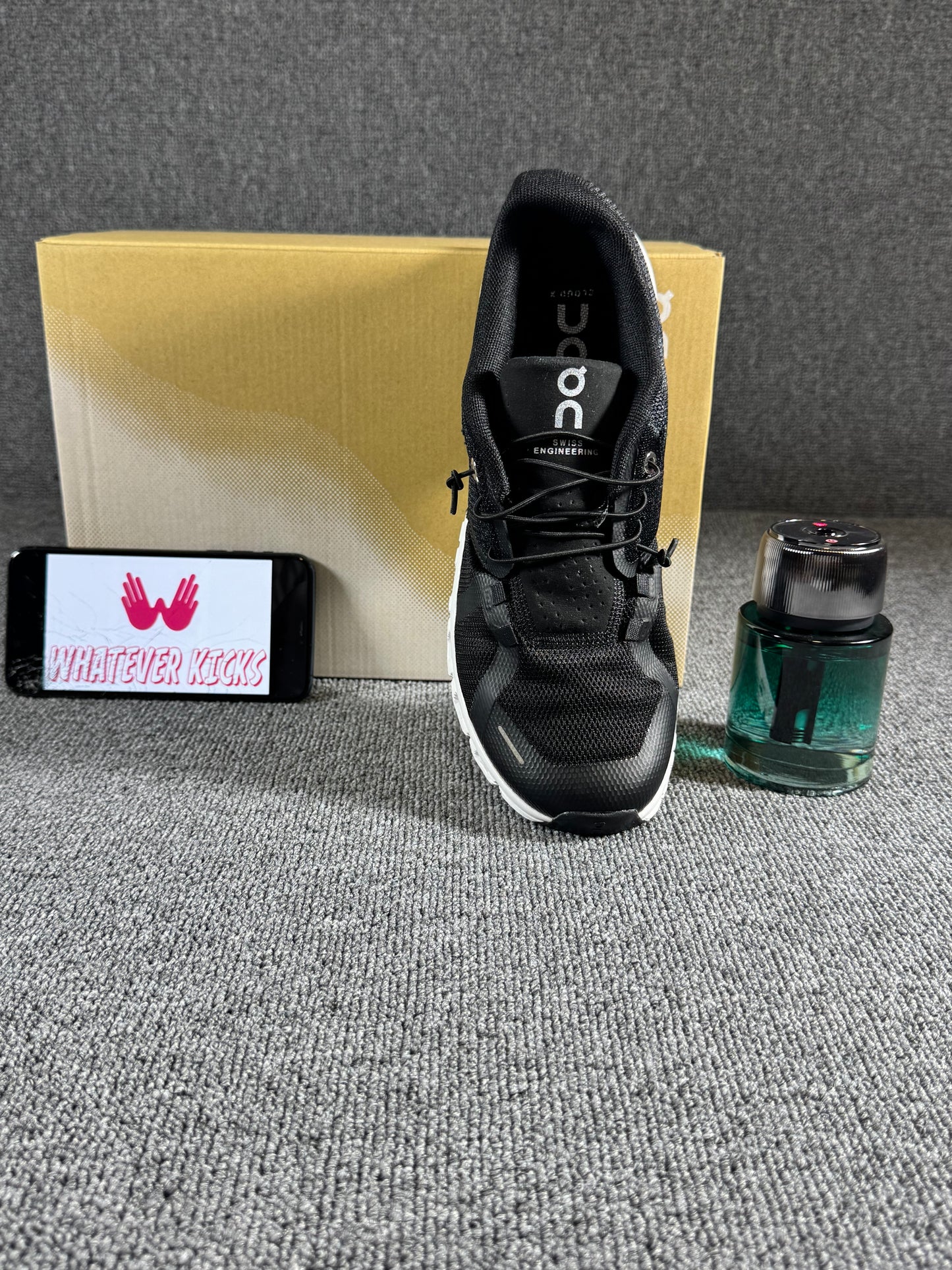 On Cloud 5 sneaker in the black and white