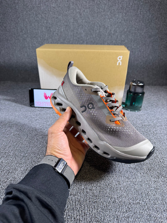 On Cloud surfer Trail 2 running shoe in the Eclipse/Cinder