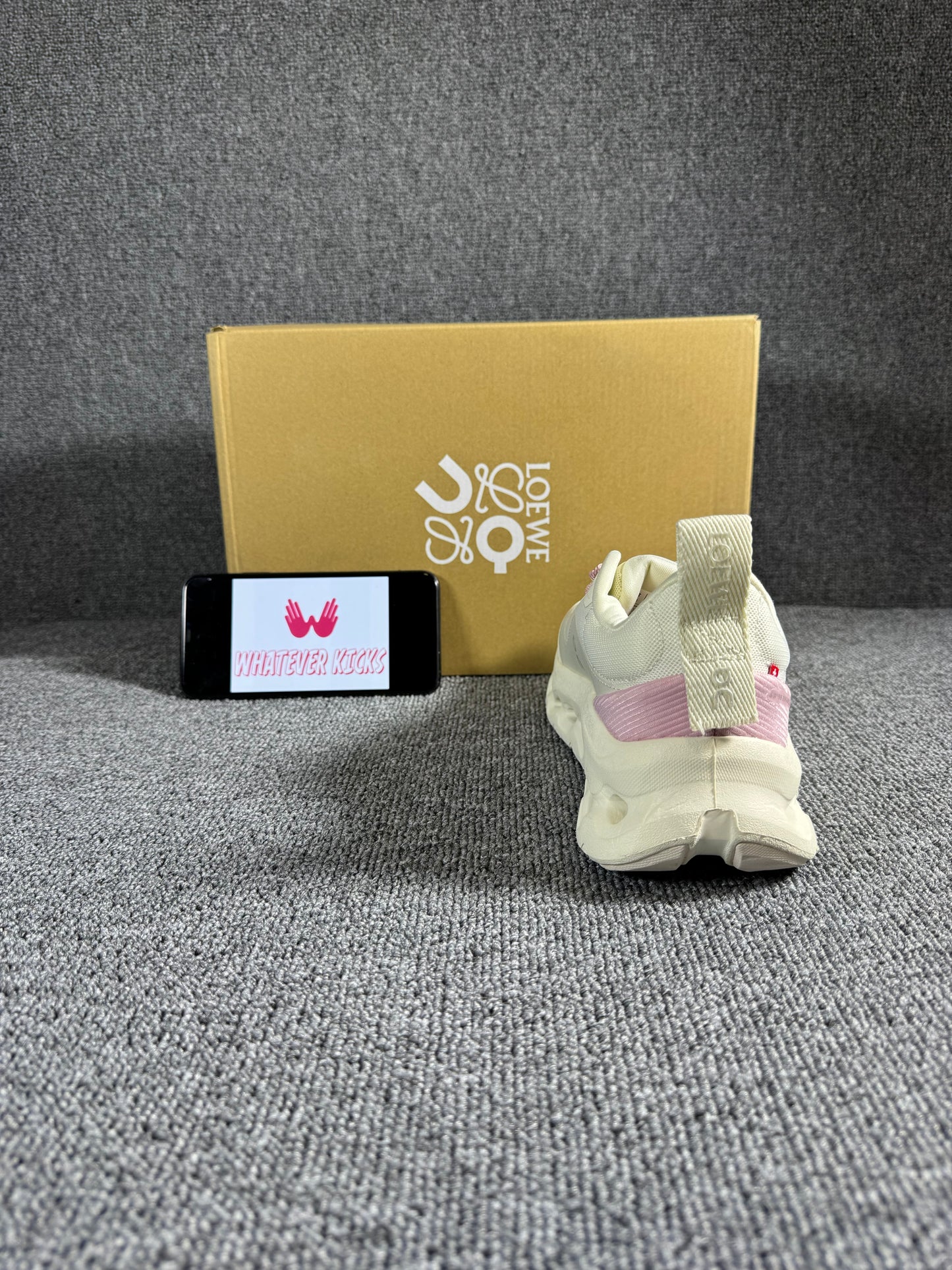 On Running x Loewe Cloudtilt 2.0 Pink and white colorway