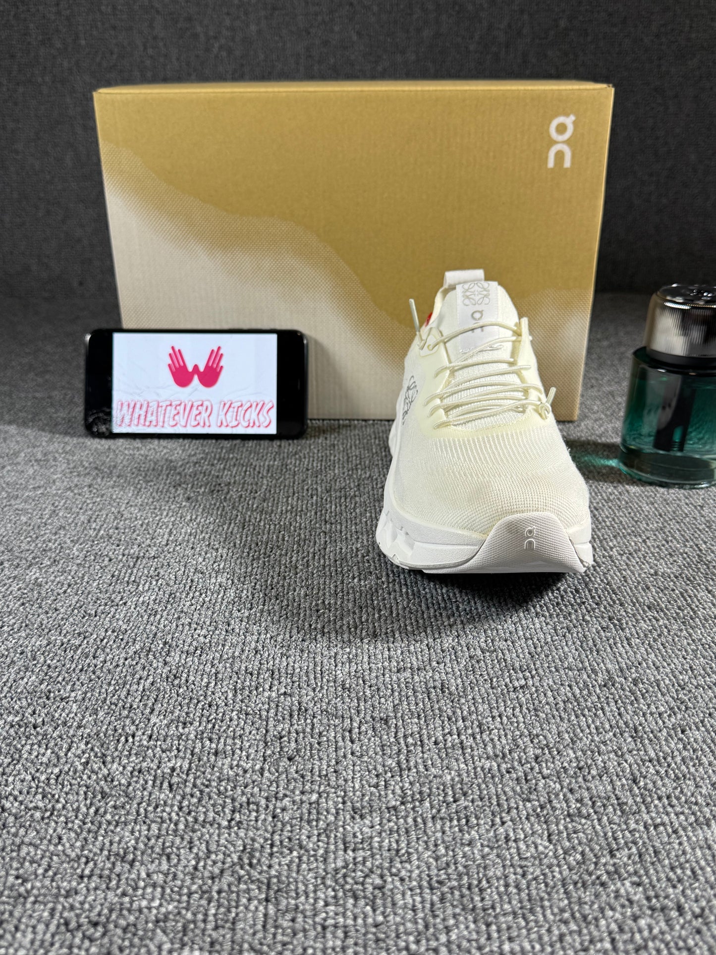 LOEWE x On Cloud tilt running sneaker in a sand/cream colorway