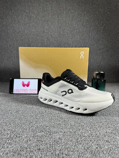 On Cloudsurfer Next running shoes in the Glacier White color.