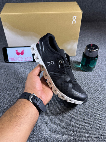 On Cloud 5 sneaker in the black and white