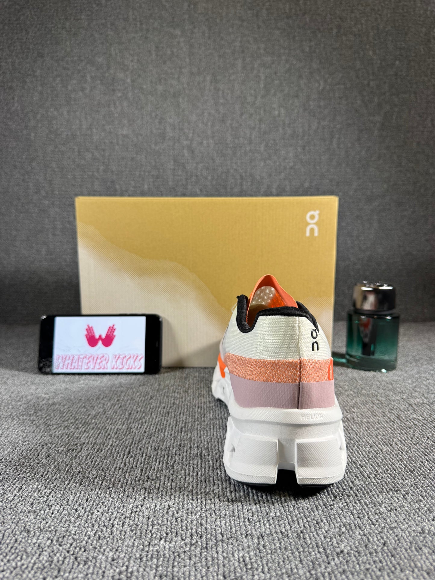 On Cloudmonster 2 running sneaker in the Undyed Flame