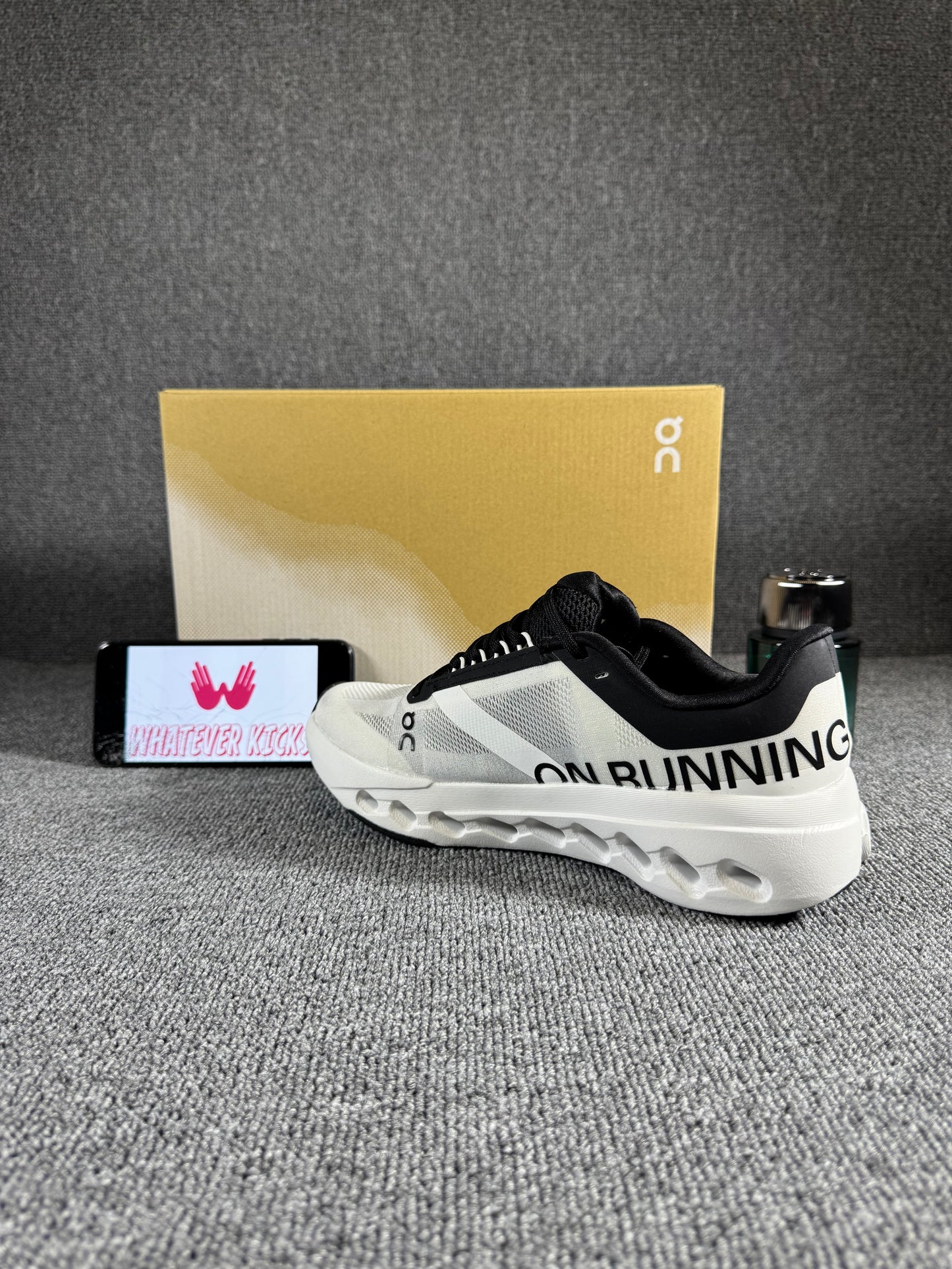 On Cloudsurfer Next running shoes in the Glacier White color.