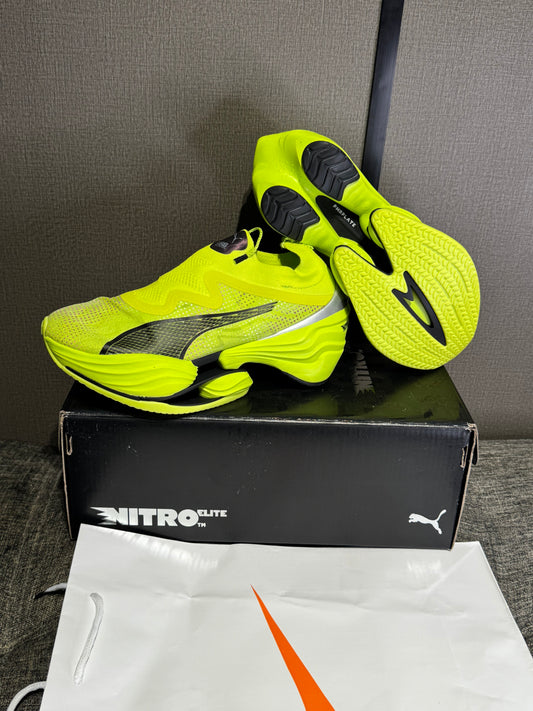 Puma Fast-RB Nitro Elite running shoes in the 'Lime Pow'