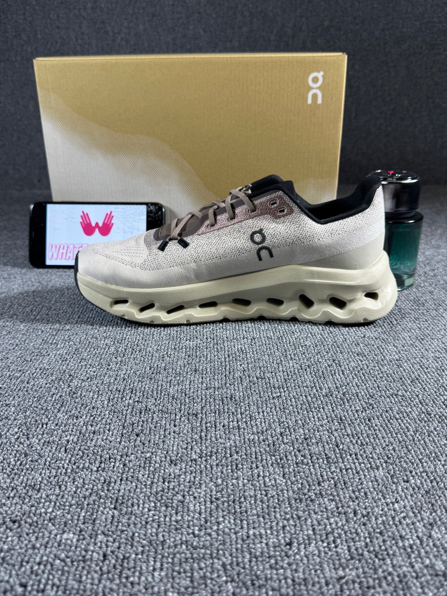 On Cloud tilt sneaker in the Clove Sand