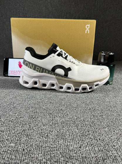 On Cloud monster 2 running shoes in the White/Frost