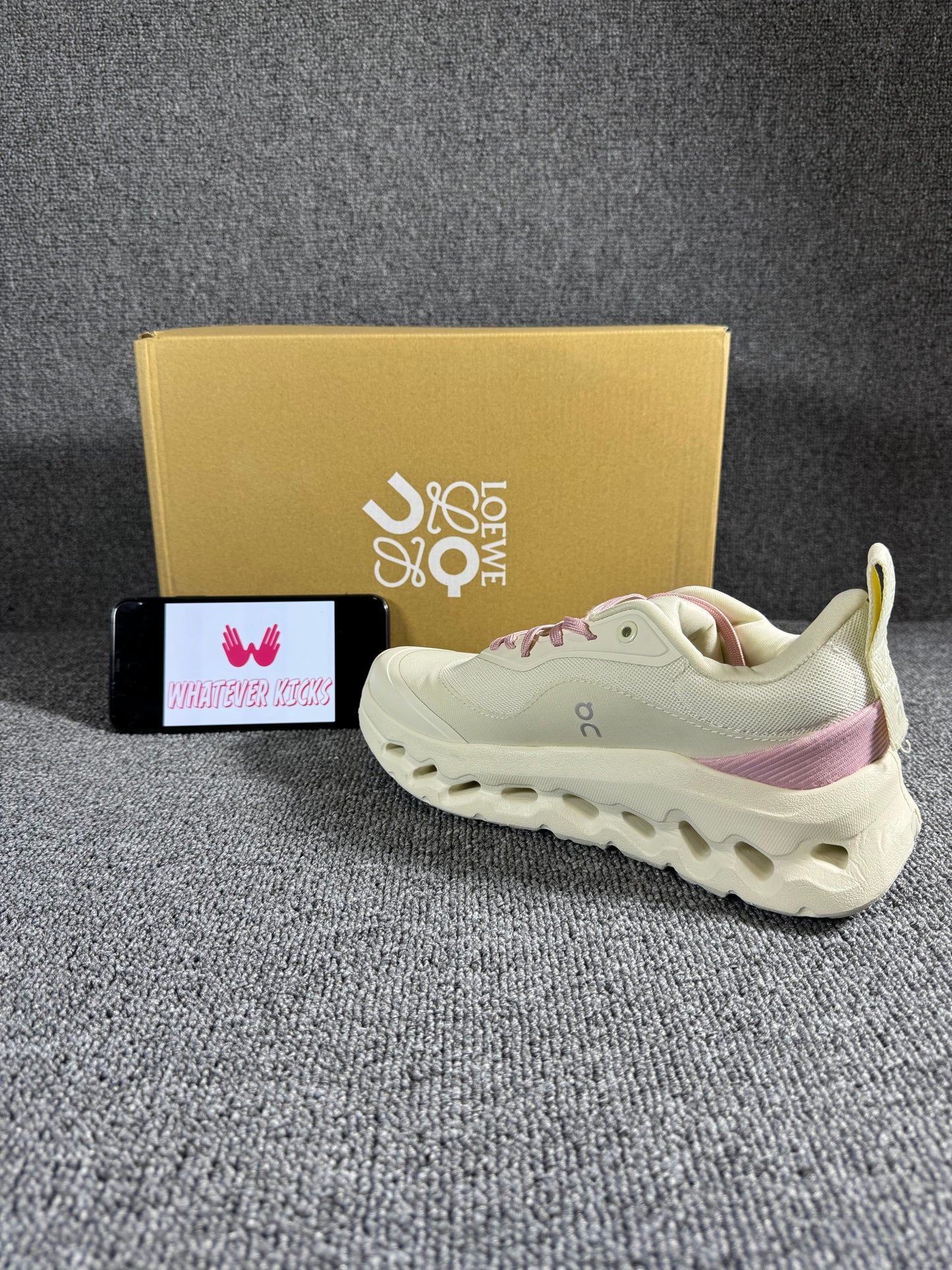 On Running x Loewe Cloudtilt 2.0 Pink and white colorway