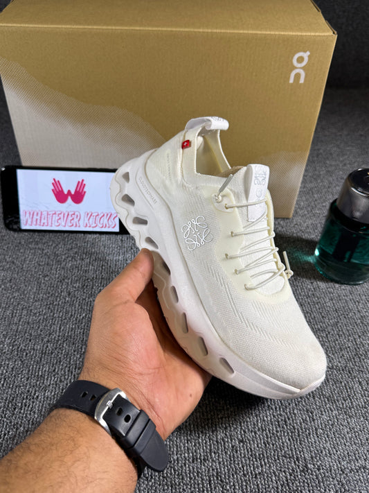 LOEWE x On Cloud tilt running sneaker in a sand/cream colorway