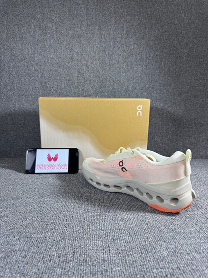 On Cloud surfer Trail 2 running shoe  Ivory/Salmon