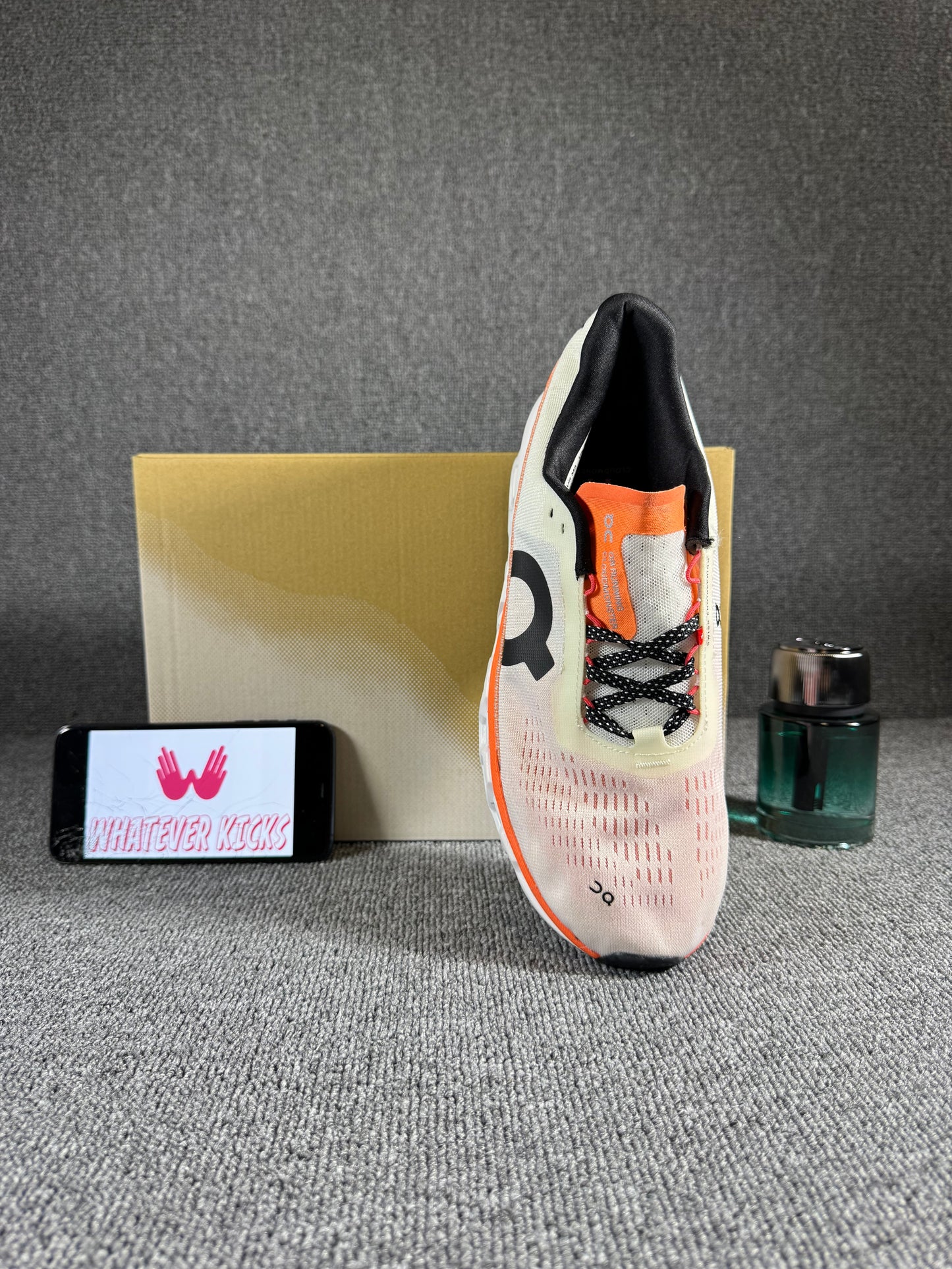On Cloudmonster 2 running sneaker in the Undyed Flame