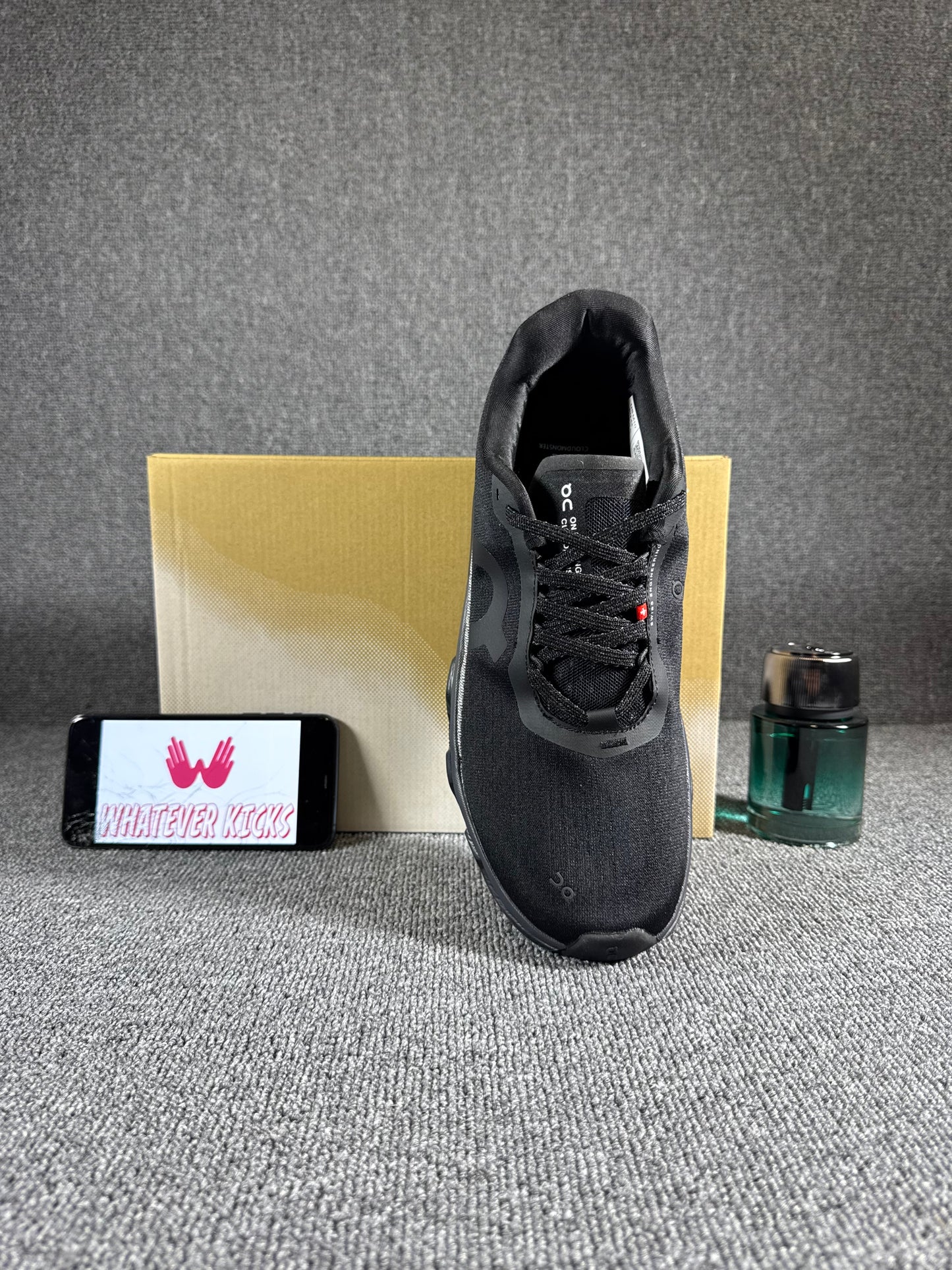 On Cloudmonster 2 running Black shoes