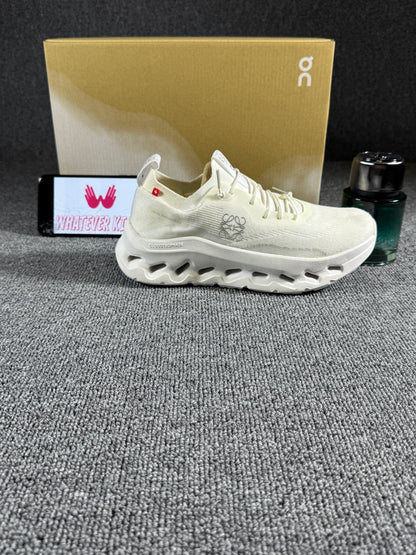 LOEWE x On Cloud tilt running sneaker in a sand/cream colorway