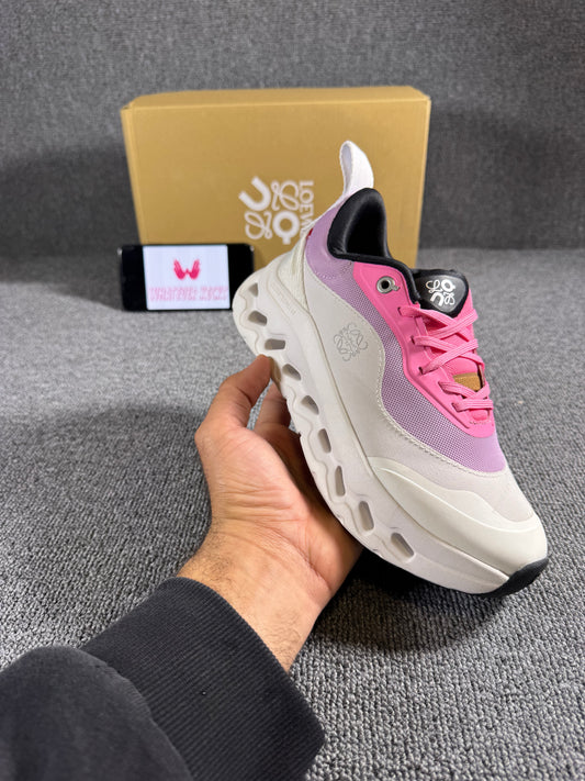On Running x Loewe Cloudtilt 2.0 Pink and white colorway