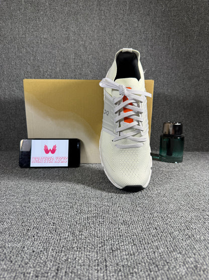 On Cloudswift 3 men's running shoes in the Ivory/Flame