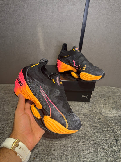 Puma Fast-RB Nitro Elite running shoes in the Black Sun Stream