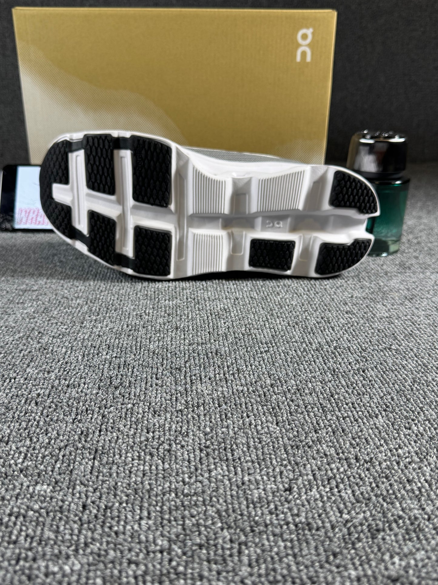 On Cloud monster 2 running shoes in the White/Frost