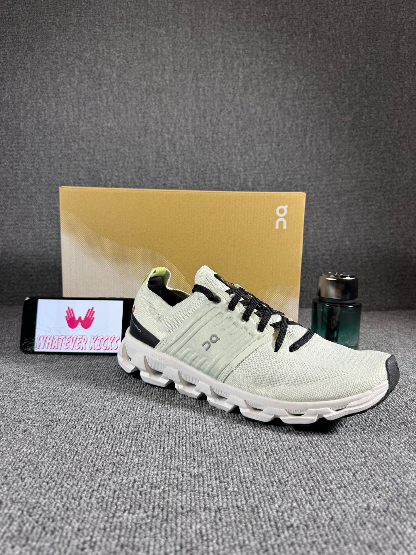 On Cloudswift 3 sneaker in an ivory/white and black