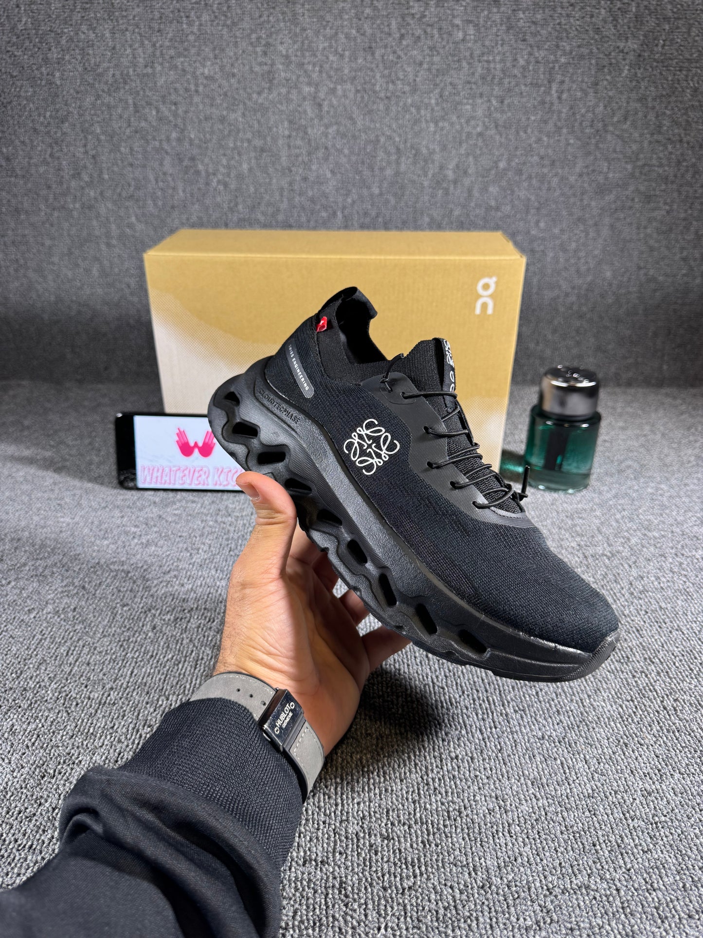 Loewe x On Cloudtilt sneakers in the "All Black"