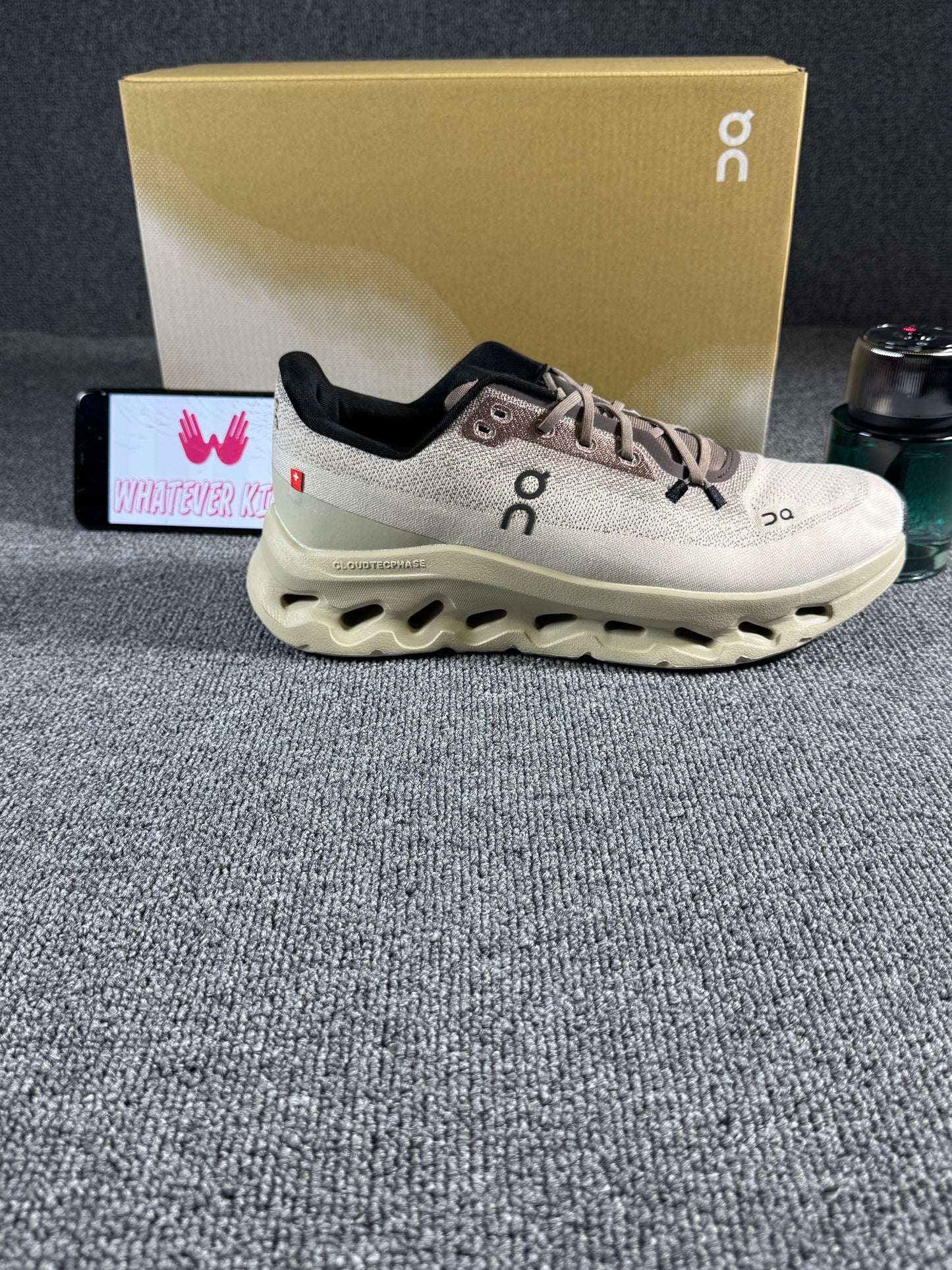 On Cloud tilt sneaker in the Clove Sand