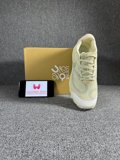 Loewe x On Cloud venture 2.0 sneaker in the "Eggshell"