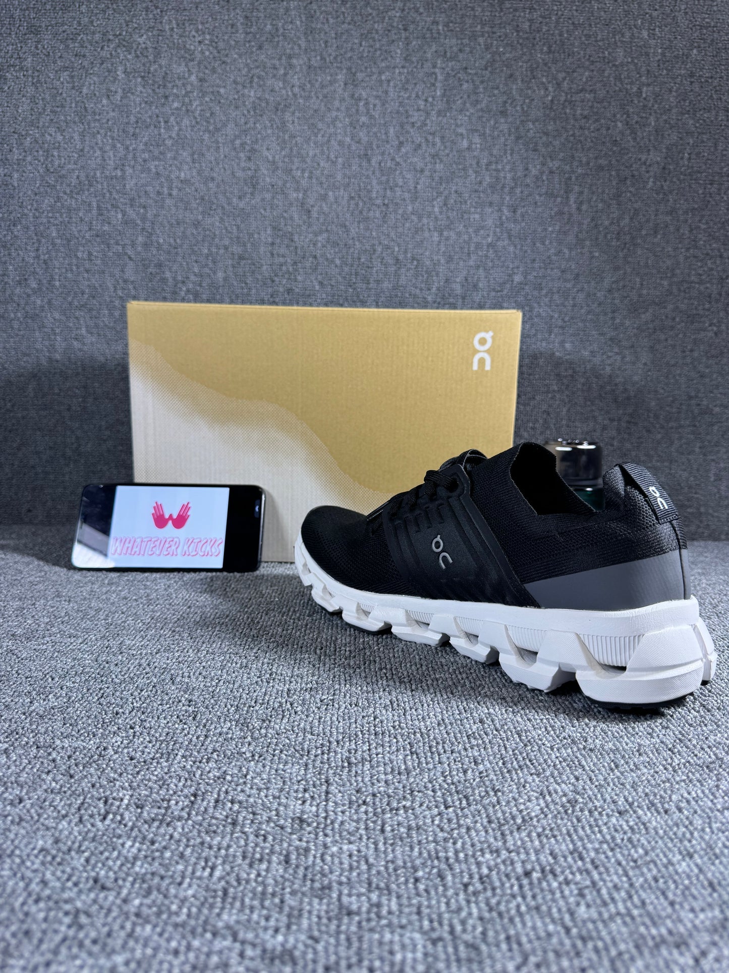 On Cloudswift 3 running shoes in a black and white