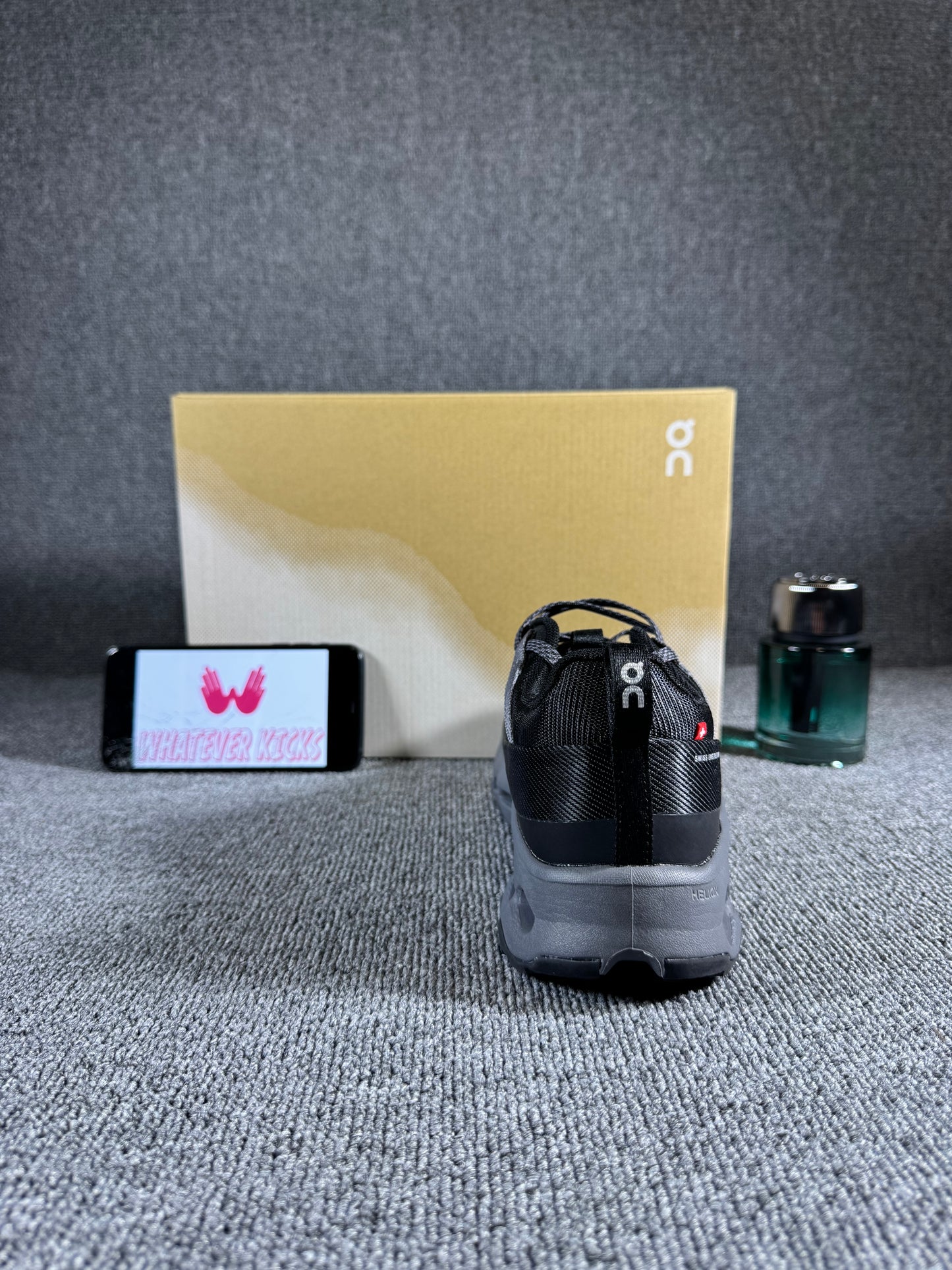 On Running Cloudhorizon Waterproof shoe in the black and eclips